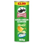 Pringles Sour Cream & Onion Sharing Crisps 165g PMP £2.99