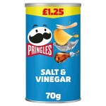 Pringles Salt & Vinegar Snacking Crisps 70g PMP £1.25