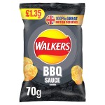 Walkers BBQ Sauce Sharing Bag Crisps 70g PMP £1.35