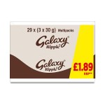 Galaxy Ripple Milk Chocolate Snack Bars Multipack £1.89 PMP 3x30g