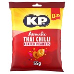 KP Aromatic Thai Chilli Coated Peanuts 55g, £1.35 PMP