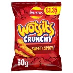 Wotsits Crunchy Sweet & Spicy Sharing Bag Crisps 60g PMP £1.35