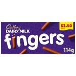 Cadbury Dairy Milk Fingers Milk Chocolate Covered Biscuits 114g PMP £1.65