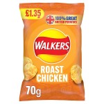 Walkers Roast Chicken Sharing Crisps 70g PMP £1.35