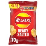 Walkers Ready Salted Sharing Crisps 70g PMP £1.35