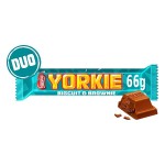 Yorkie DUO Biscuit & Brownie Flavour Milk Chocolate Bar 66g