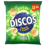 Discos Cheese & Onion Crisps 70g, £1.35 PMP