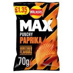 Walkers Max Punchy Paprika Sharing Crisps 70g PMP £1.35 RRP