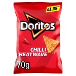 Doritos Chilli Heatwave Tortilla Chips Sharing Bag Crisps 70g PMP £1.35