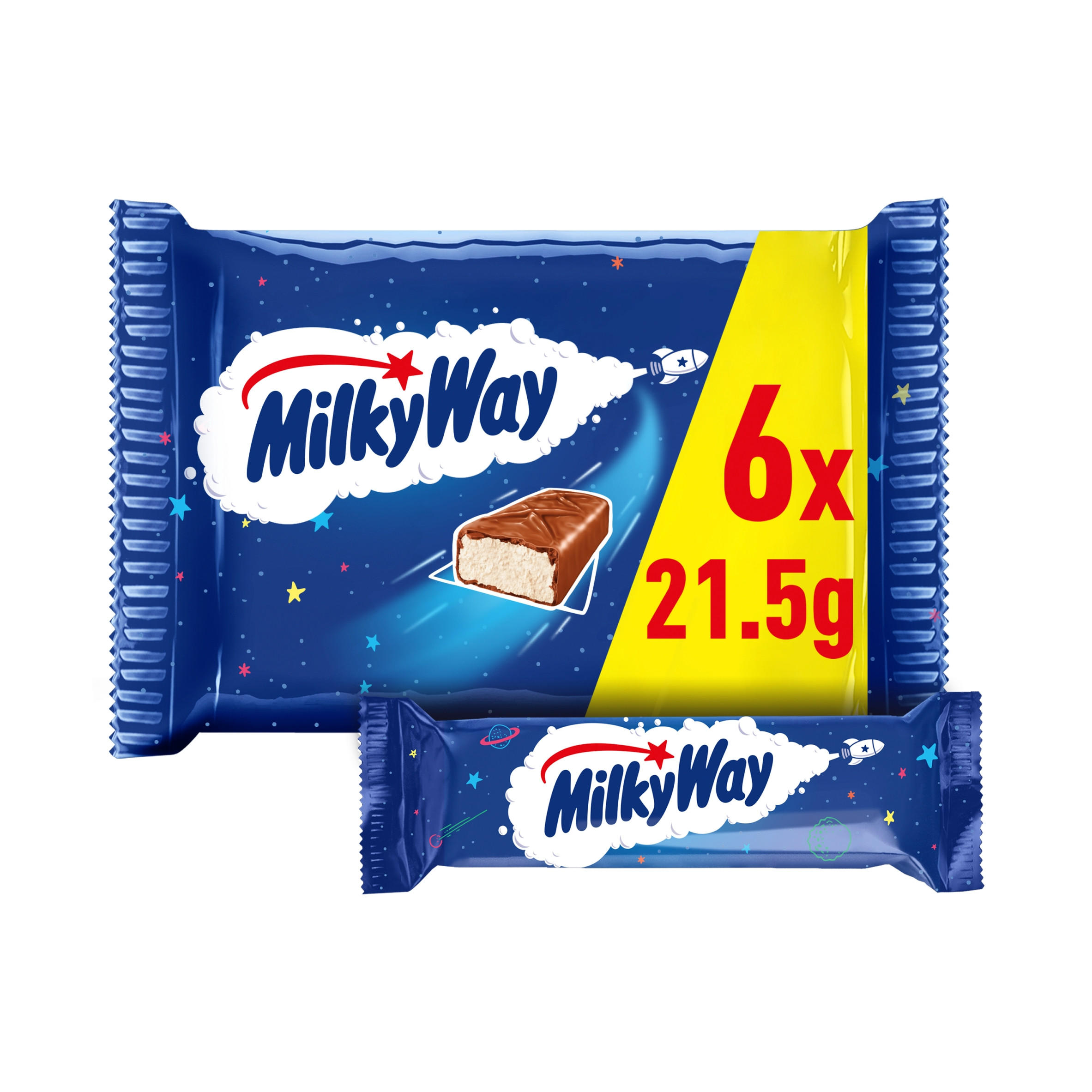 Milky Way Milk Chocolate Bar Multipack 21.5g (x6) - Image 1