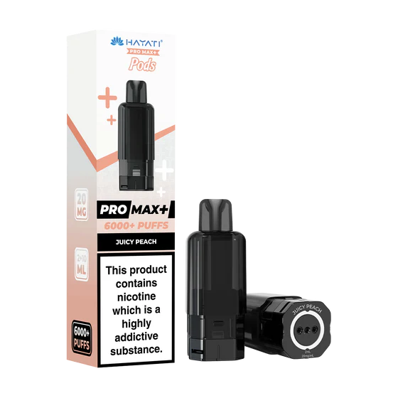 hayati-pro-max-plus-pods-juicy-peach_03ebef73-ab4b-4a78-8115-184088156cb7 Hayati Juicy Peach Hayati Pro Max+ Refill Pack - Image 1