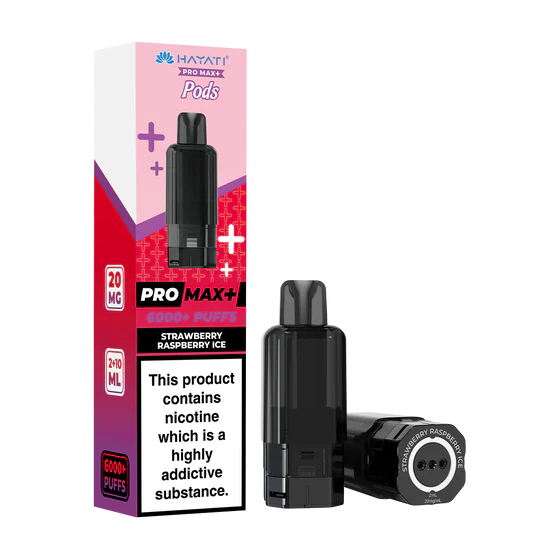 hayati-pro-max-plus-pods-strawberry-raspberry-ice_14f55446-d8d4-4b44-94e0-d4abd6c75761 Hayati Strawberry Raspberry Ice Hayati Pro Max+ Refill Pack - Image 1